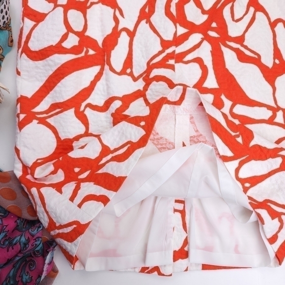 Doncaster Orange White Button Down sz 10 - Picture 8 of 13